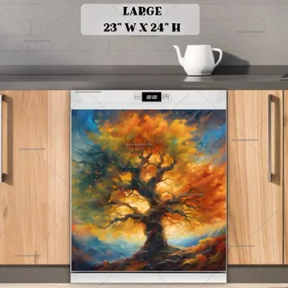 Preview of Gorgeous Autumn Oak Tree magnet in Large size.