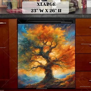 Preview of Gorgeous Autumn Oak Tree magnet in Extra Large size.