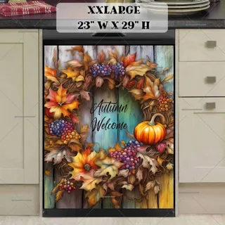 Preview of Autumn Welcome Wreath magnet in XX Large size.