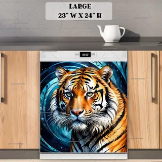 Preview of Gorgeous Abstract Tiger magnet in Large size.