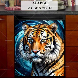 Preview of Gorgeous Abstract Tiger magnet in Extra Large size.