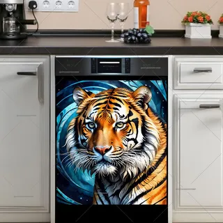 Preview of Gorgeous Abstract Tiger magnet.