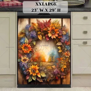 Preview of Autumn Wreath and Landscape magnet in XX Large size.