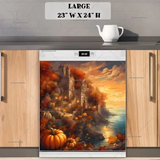 Preview of Seaside Autumn Castle magnet in Large size.