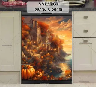 Preview of Seaside Autumn Castle magnet in XX Large size.