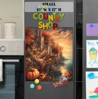 Preview of Seaside Autumn Castle magnet in Small size.