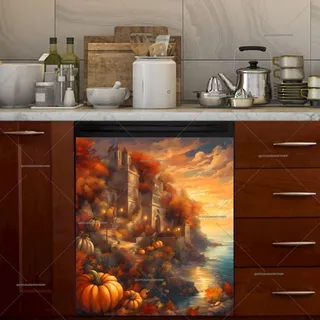 Preview of Seaside Autumn Castle magnet.