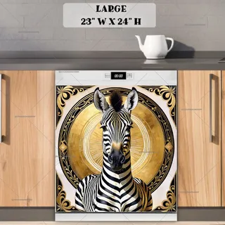 Preview of Modern Zebra Design magnet in Large size.