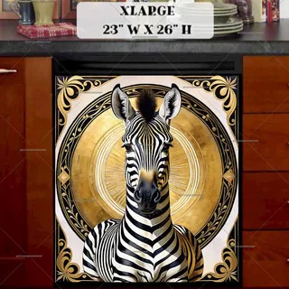 Preview of Modern Zebra Design magnet in Extra Large size.