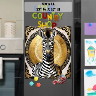 Preview of Modern Zebra Design magnet in Small size.