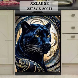 Preview of Abstract Black Panther Portrait magnet in XX Large size.