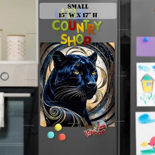 Preview of Abstract Black Panther Portrait magnet in Small size.