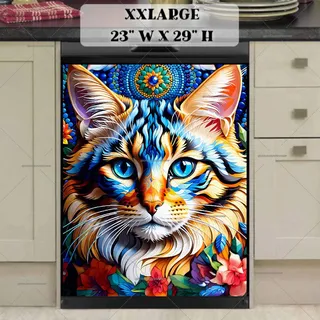 Preview of Pretty Bohemian Cat magnet in XX Large size.