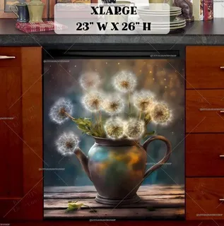 Preview of Dandelions in a Rustic Teapot magnet in Extra Large size.