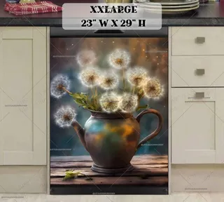 Preview of Dandelions in a Rustic Teapot magnet in XX Large size.