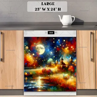 Preview of Starry Autumn Night magnet in Large size.