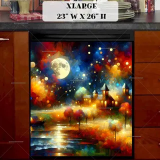 Preview of Starry Autumn Night magnet in Extra Large size.