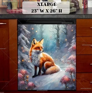 Preview of Winter Fox in the Forest magnet in Extra Large size.