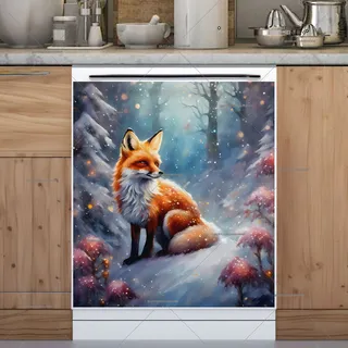 Preview of Winter Fox in the Forest magnet.