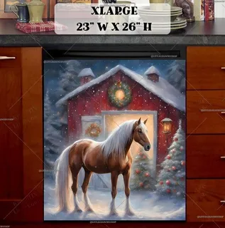 Preview of Farmhouse Horse front of the Barn magnet in Extra Large size.