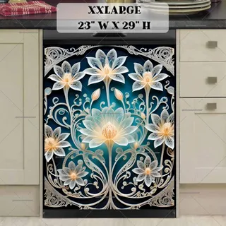 Preview of Delicate White Flower Design magnet in XX Large size.