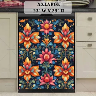 Preview of Folklore Flower Pattern magnet in XX Large size.