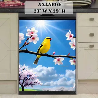 Preview of Yellow Spring Bird magnet in XX Large size.