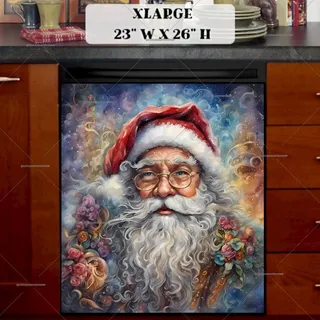 Preview of Beautiful Classic Santa Portrait magnet in Extra Large size.