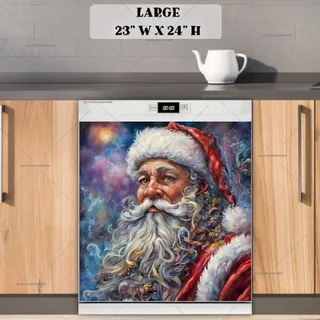 Preview of Whimsical Santa Portrait magnet in Large size.