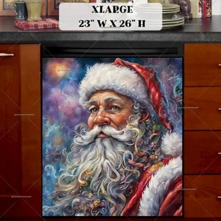 Preview of Whimsical Santa Portrait magnet in Extra Large size.