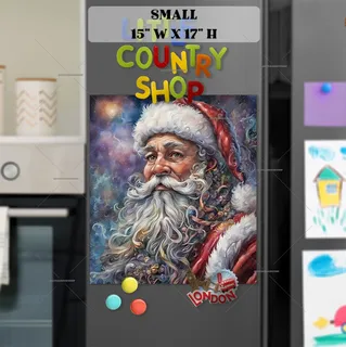 Preview of Whimsical Santa Portrait magnet in Small size.