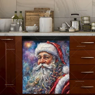 Preview of Whimsical Santa Portrait magnet.