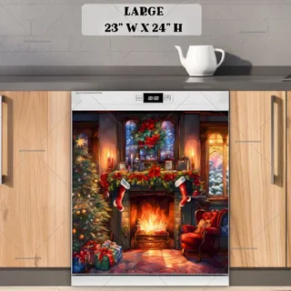 Preview of Cozy Victorian Fireplace magnet in Large size.