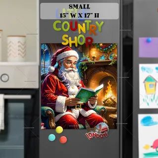 Preview of Santa Checking the List magnet in Small size.