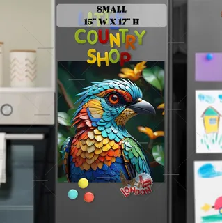 Preview of Colorful Parrot in the Jungle magnet in Small size.