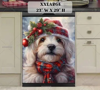 Preview of Puppy in Hat and Scarf magnet in XX Large size.