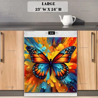 Preview of Gorgeous Abstract Butterfly magnet in Large size.