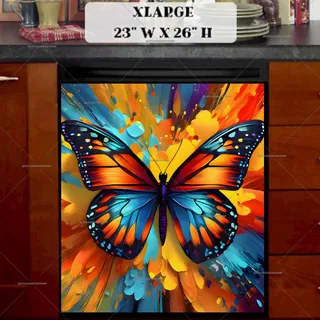 Preview of Gorgeous Abstract Butterfly magnet in Extra Large size.