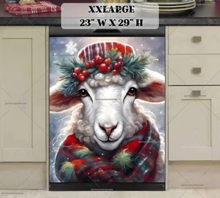 Preview of Sheep in Hat and Scarf magnet in XX Large size.