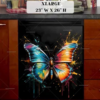 Preview of Abstract Midnight Butterfly magnet in Extra Large size.