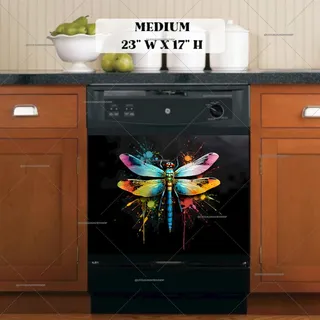 Preview of Abstract Midnight Dragonfly magnet in Medium size.