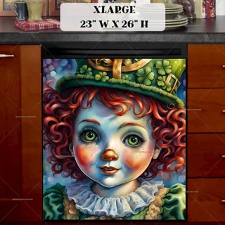 Preview of St. Patrick Raggedy Ann magnet in Extra Large size.