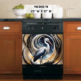 Preview of Beautiful Abstract Stork magnet in Medium size.