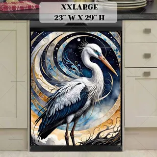 Preview of Beautiful Abstract Stork magnet in XX Large size.