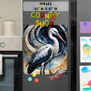 Preview of Beautiful Abstract Stork magnet in Small size.