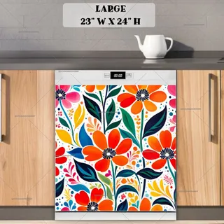 Preview of Henry Matisse Style Flowers magnet in Large size.