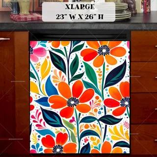 Preview of Henry Matisse Style Flowers magnet in Extra Large size.