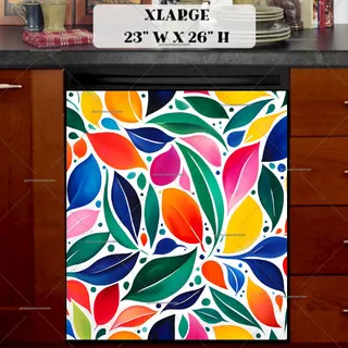 Preview of Abstract Modern Leaves magnet in Extra Large size.