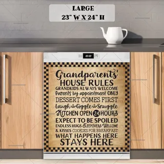 Preview of Grandparents House Rules magnet in Large size.