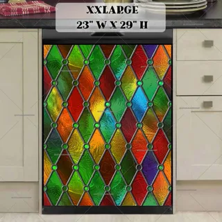 Preview of Beautiful Stained Glass Design #3 magnet in XX Large size.